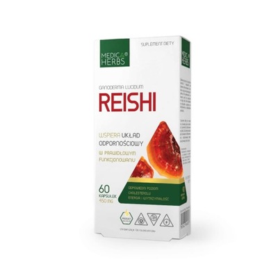 MEDICA HERBS REISHI 60kaps 450mg 30%