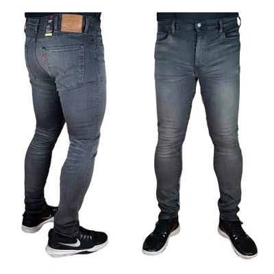 Levi's -Skinny Taper jeansy męskie 845580050 szare rurki Levis oryg.W33/L32