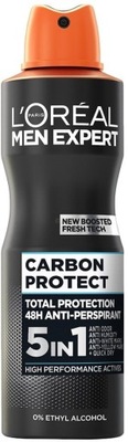 Loreal Antyperspirant dla Mężczyzn w Sprayu Carbon Protect 150 ml