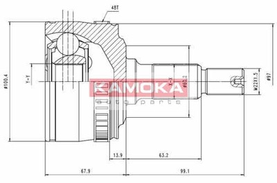 ШАРНІР КАРДАННИЙ KAMOKA 7046