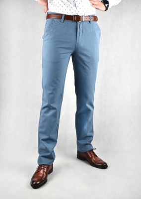 Spodnie męskie chino niebieskie W44 L34