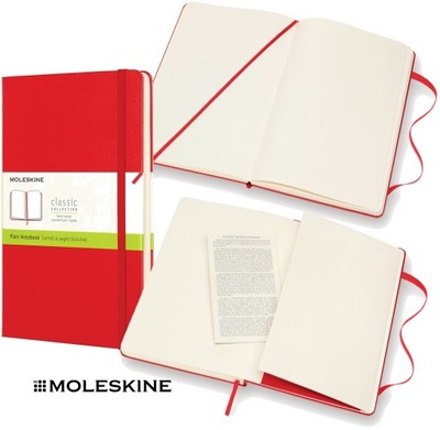 NOTATNIK MOLESKINE CLASSIC L 13x21 GŁADKI CZERWONY