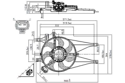 Nissens вентилятор радіатора з корпус fiat pali фото №1