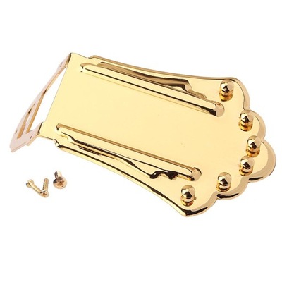 Guitar Tailpiece Bridge Golden for Thin Hollowbody Archtop Guitars