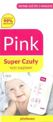 PŁYTKOWY TEST CIĄŻOWY PINK SUP. CZUŁY WYNIK 2DNIPO