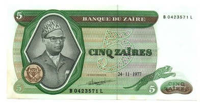 [M2039] Zair 5 zaires 1977 st. 1-