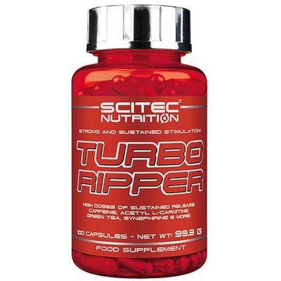 SCITEC Turbo Ripper 100caps SPALACZ TŁUSZCZU FATU REDUKCJA POBUDZENIE