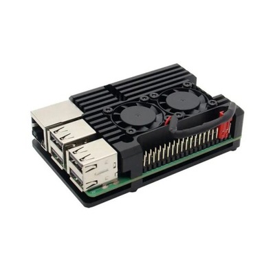 Z wentylatorem Raspberry Pi 3 Model B+ Aluminiowy wentylator obudowy