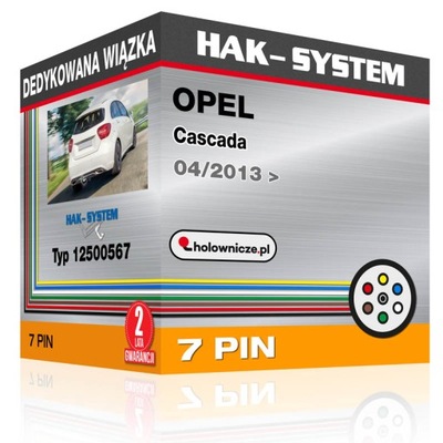 DEDYKOWANA JUEGO DE CABLES OPEL CASCADA 04/2013+ 7-PIN  