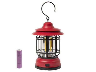 Latarka kempingowa LED USB-C 9W czerwona