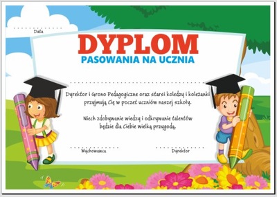 Dyplom: Pasowania na Ucznia (wzór 29)