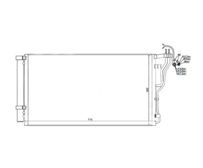РАДІАТОР КОНДИЦІОНЕРА HYUNDAI SONATA 11- НОВИЙ
