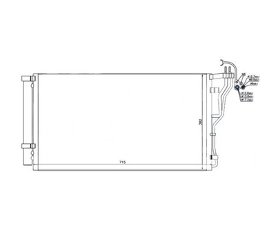 Конденсатор кондиционера hyundai sonata 11- новый фото №1