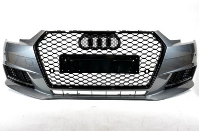 BUFERIS PRIEKINIS PRIEK. AUDI A4 B9 8W 15-19R RS LOOK PIANO BLACK 