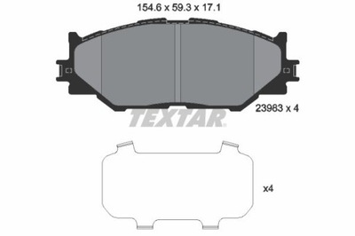 TEXTAR 2398301 ZAPATAS DE FRENADO  