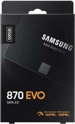 Dysk SSD Samsung 870 EVO 500GB 2,5" SATA III 560 MB/s 530 MB/s