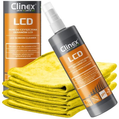 Preparat do Czyszczenia Ekranów Clinex LCD 200ml + ściereczki mikrofibry