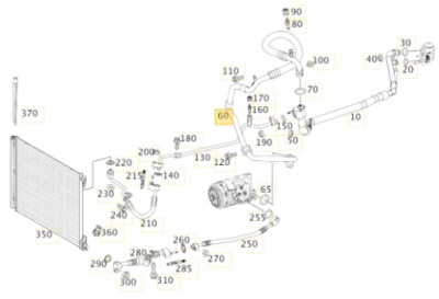 Шланг труба кондиционера gt amg w190 a1908303100 1 фото №1