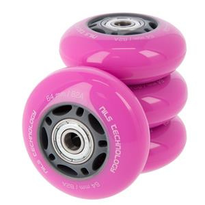 ROLKI ZESTAW KÓŁKA 64MM 82A ŁOŻYSKA ABEC-7 NILS