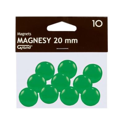 MAGNESY DO TABLIC GRAND 20MM 10 SZTUK ZIELONY