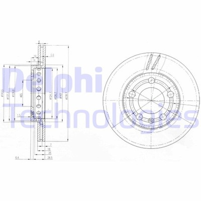 DELPHI BG3695 ДИСК ТОРМОЗНОЙ