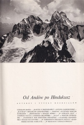 Od Andów po Hindukusz - alpinizm himalaizm