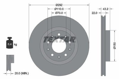 TEXTAR 92221103 DISC BRAKE  