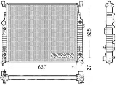 Радіатор води drm17056 denso mercedes фото №1