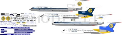 Kalkomanie Tu-154 Air Ukraine Plasticart - BSmodelle