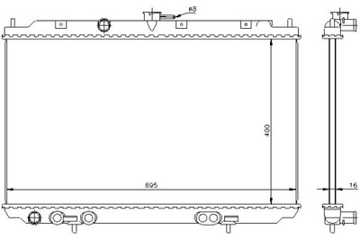 NISSENS 68718 CHLODNICA, SISTEMA DE REFRIGERACIÓN DEL MOTOR  