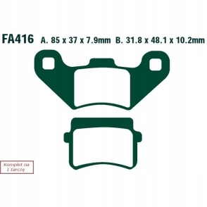 КОЛОДКИ ГАЛЬМІВНІ EBC FA416TT