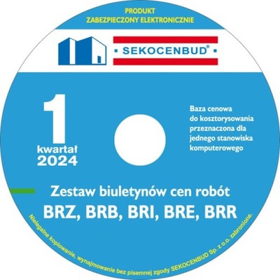 Sekocenbud - Biuletyny Proste - ceny robót 1 kw 2024 CD