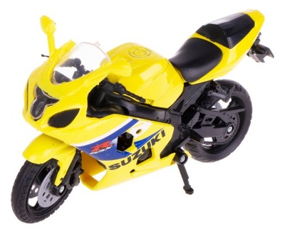 SUZUKI GSX-R600 MOTOCYKL ŚCIGACZ MODEL 1:18 ŻÓŁTY