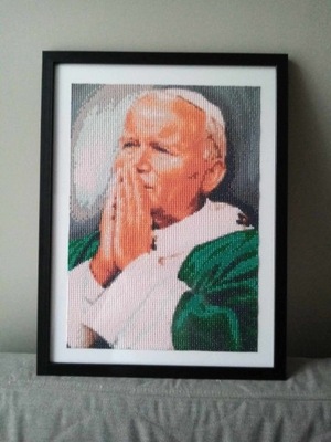 Papież Jan Paweł II -Haft Diamentowy