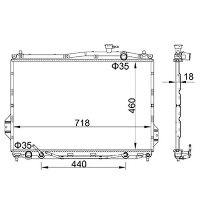 CHLODNICA, SISTEMA DE REFRIGERACIÓN DEL MOTOR HART 622 270  