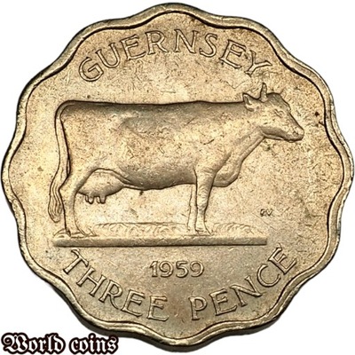 3 PENCE 1959 GUERNSEY