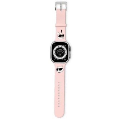 Pasek Karl Lagerfeld do Apple Watch 38/40/41mm różowy/pink