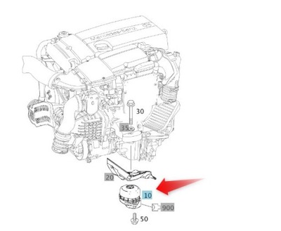 ПОДУШКА ДВИГУНА MERCEDES C W204 E W212 L A2042405817