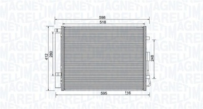 MAGNETI MARELLI 350203984000 КОНДЕНСАТОР, КОНДИЦИОНЕР