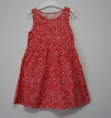 H&M sukienka dla dziewczynki bez rękawów 2-4 l 98/104