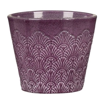 Ceramiczna osłonka na doniczkę Scheurich 18 fioletowa