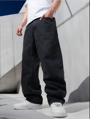 SPODNIE JEANS JIGGA WEAR BAGGY CZARNE m.2 r. L