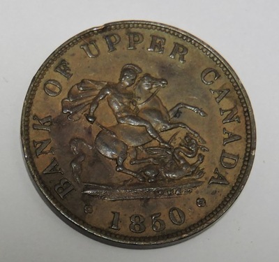 KANADA Upper Canada half penny token 1850