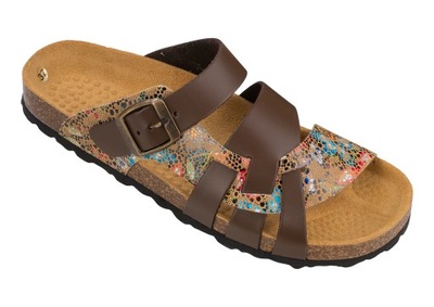 DAMSKIE PROFILOWANE KLAPKI ZDROWOTNE SKÓRA