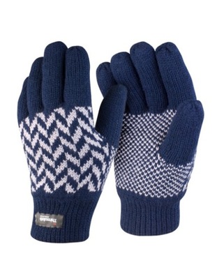 RĘKAWICZKI ZIMOWE Pattern Thinsulate Glove NAVY/GREY S/M