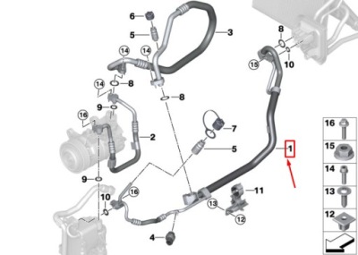 Bmw x3 m f97 хладагент двойной line 64508073753 фото №1