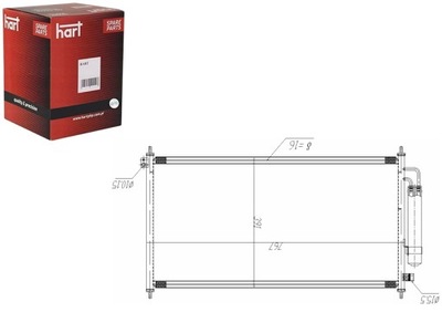 KONDENSATORIUS KONDENSATORIUS KONDICIONAVIMO HONDA FR-V 05- HART 