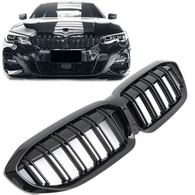 GROTELĖS (NERKI) GROTELĖS BMW G20 G21 19-22 BLACK GLOSSY 