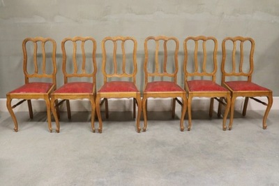 8382 krzesła ludwikowskie tapicerowane, kpl 6 szt