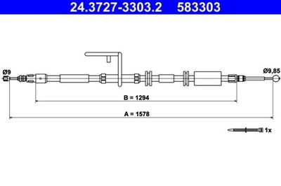 ТРОС ГАЛЬМА РУЧНОГО LAND ROVER ЗАД FREELANDER 06- LE 24.3727-3303.2